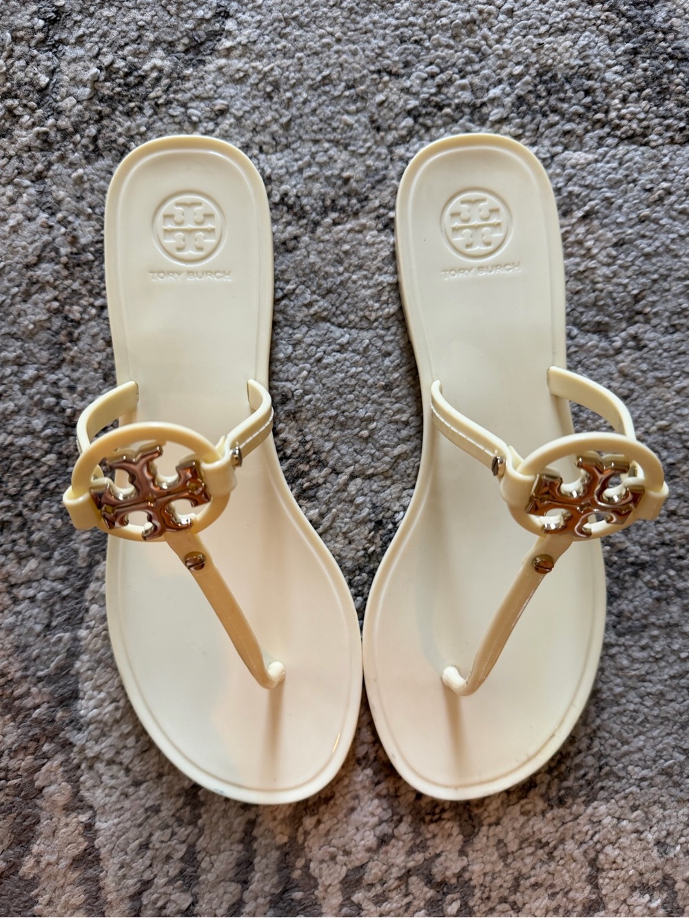 Tory Burch Logo T-Strap Sandals